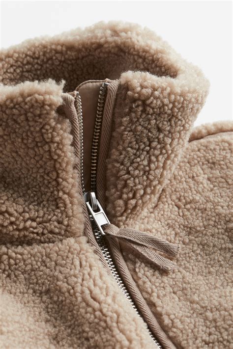 Teddy Fleece Jacket - Beige - Ladies | H&M US