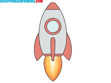 How to Draw a Rocket Ship - Easy Drawing Tutorial For Kids