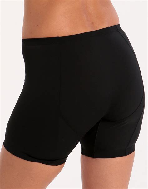 Womens Swim Shorts Long Leg - Black - Halocline Swimwear