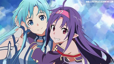 Sword Art Online II: Yuuki and Asuna by ZeroTypeX23 on DeviantArt