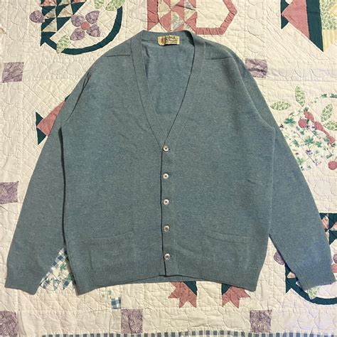 Pringle light blue cardigan sweater vintage The... - Depop