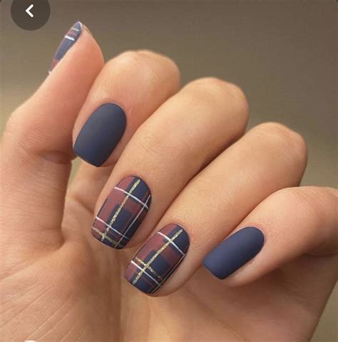 Pin by Tracy Burton on Fun Nails | Matte nails design, Plaid nails ...