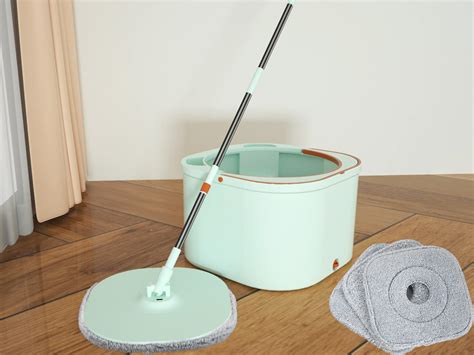 Flat Floor Mop and Bucket System Set with Wringer, Self Wringing ...
