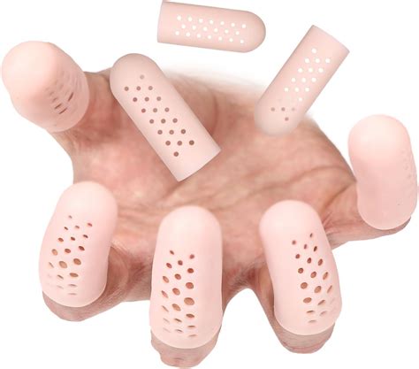 Amazon.com: 12 Pcs Gel Finger Cots with Air Holes, Silicone Finger ...
