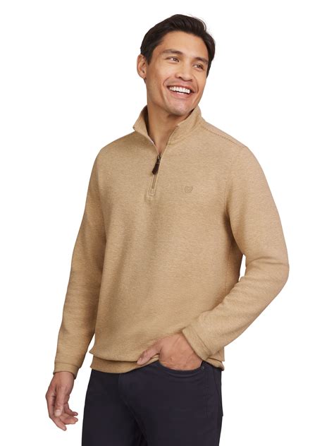 Chaps Men's & Big Men's 1/4 Zip Mockneck Ribbed Sweater, Sizes S-2XL ...