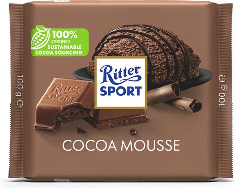 Amazon.com : Ritter Sport Kakao (Cocoa) Mousse Chocolate - Pack of 3 ...