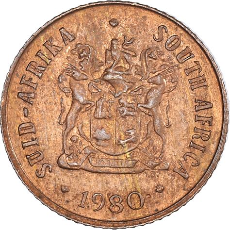 Coin, South Africa, 1 Cent, 1980 | African Coins