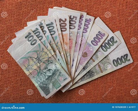 Czech Koruna Notes, Czech Republic Stock Image - Image of note, bill: 107628339