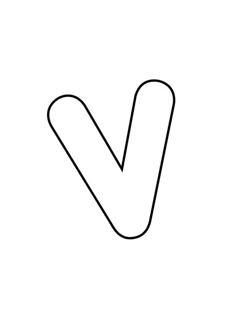 Download Printable Bubble Letter V - Bubble Letters