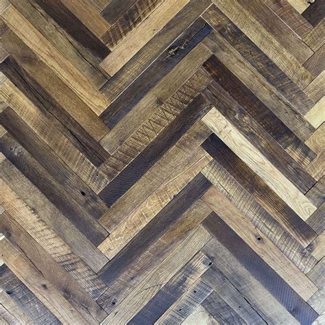 Monaco Reclaimed Oak Flooring in a Herringbone Pattern (FL388)