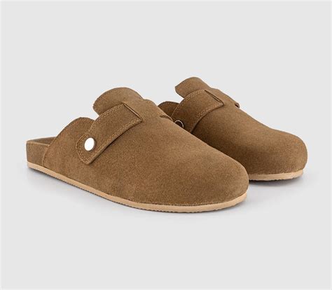 OFFICE Star Buckle Detail Slip On Clog Tan Suede - Women's Clogs