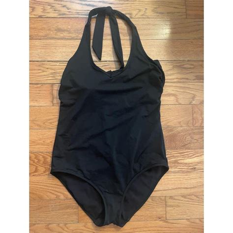 Athleta Women's Black Swimsuit-one-piece | Depop