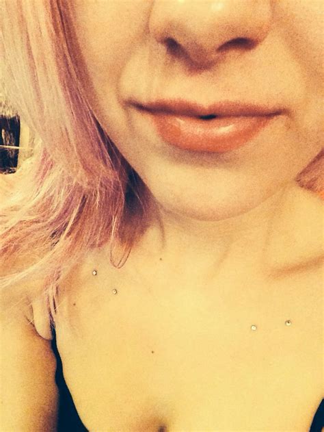 Skin diver collar bone piercing | Collar bone piercing, Piercings, Piercing