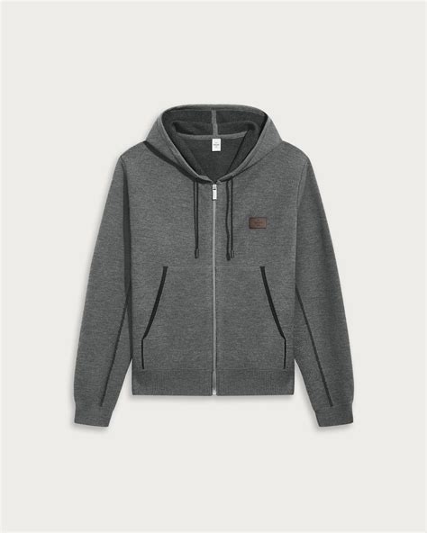 Shadow Zipped Hoodie with Leather Details | Berluti US