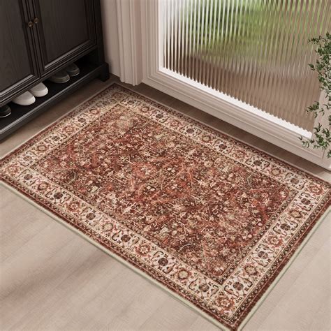 SIXHOME 2'x3' Entry Rug Door Mat Washable Rugs Carpet Vintage ...