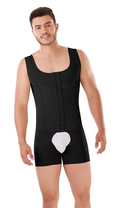 FAJAS COLOMBIANAS BODY SHAPER 061 HIGH COMPRESSION MENS BODYSUIT WITH ...