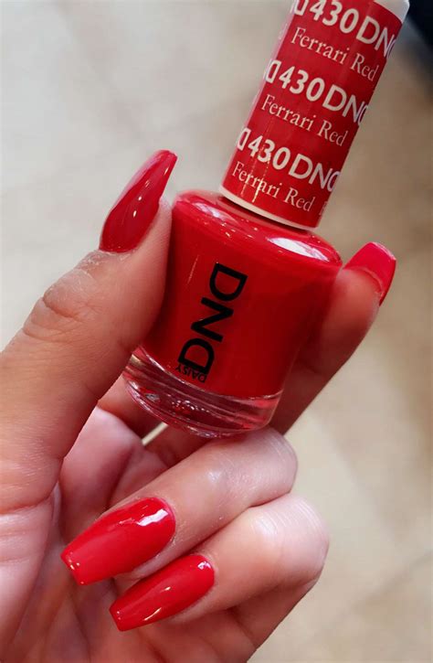 DND Daisy - Ferrari red | Red gel nails, Dnd gel polish, Dnd nail polish
