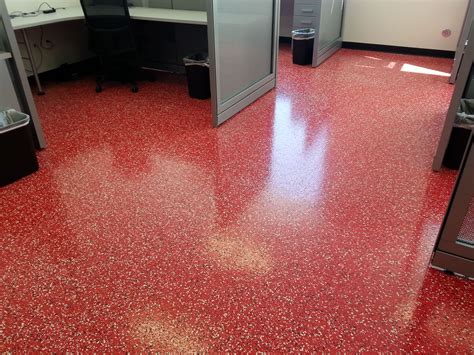 Red Epoxy Floor Coating for Commercial Offices