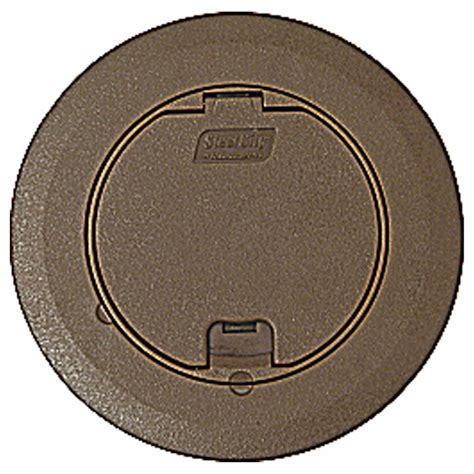 STEEL CITY, Round, Brown, Floor Box Cover and Carpet Flange - 2TEC2|68R ...