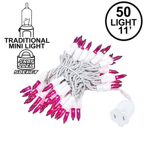 20 LED Battery Operated Christmas Lights Purple on White Wire - Novelty ...