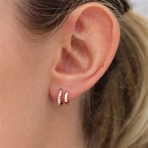 Gold Plated Or Sterling Silver Double Huggie Earrings By Hurleyburley