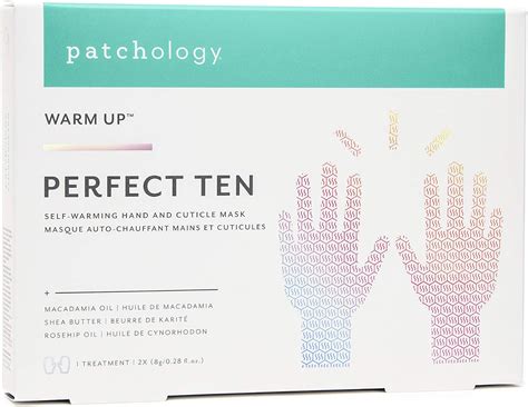 Patchology Perfect Ten Hand & Cuticle Mask with Shea Butter, Coconut Oil, Vitamin E and Soothing ...