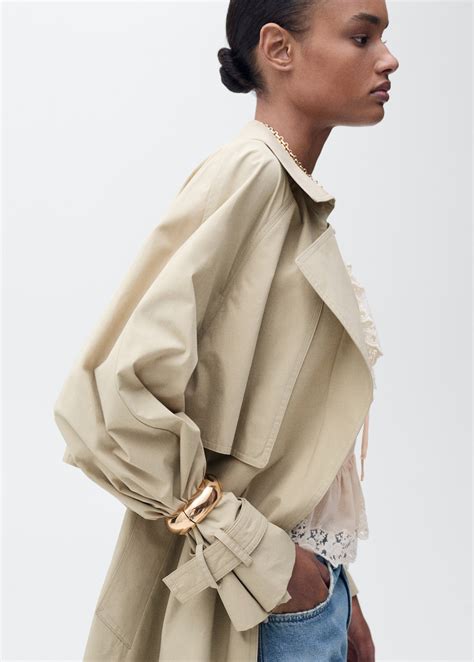 Cotton trench coat with belt - Women | MANGO Ireland