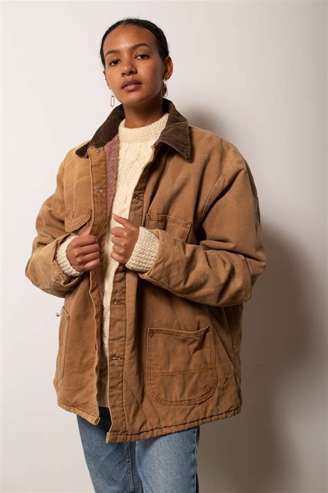 Vintage Tan Work Coat - Canvas | Garmentory