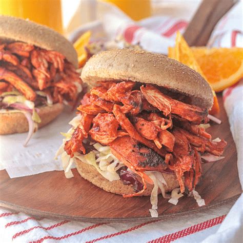 Tangy Shredded BBQ Chicken Sandwiches with Homemade Sauce