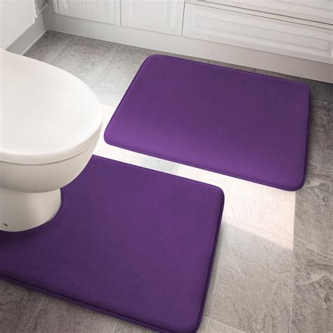 Amazon.com: YIHOUSE Bathroom Rug Sets 2 Piece, Memory Foam Bath Mat ...
