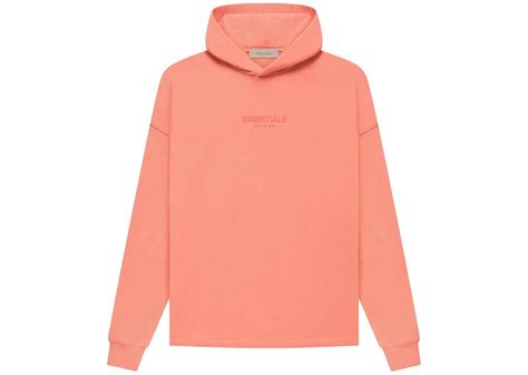 Fear of God Essentials Relaxed Hoodie Coral | 192SU222092F | sutore