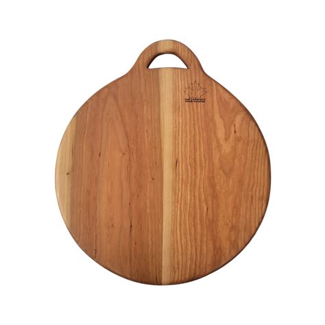16" Round Wood Cutting Board With Handle, Round Cutting Board, Wood ...