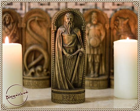 Bragi, Norse Pagan God Statue, for Asatru Altar Kit and Heathen Ritual ...