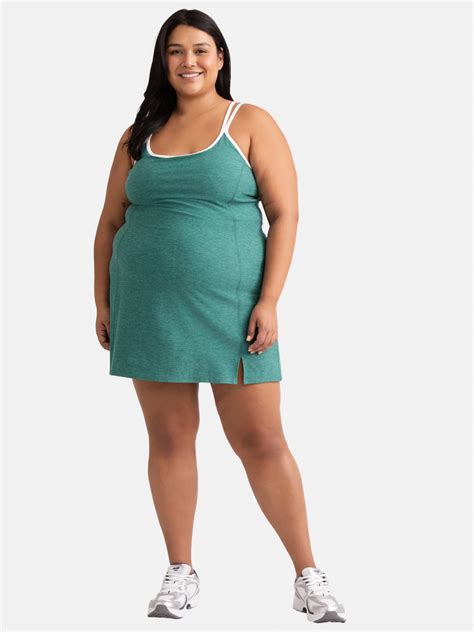 Athletic Works Women's and Women's Plus ButterCore Tipped Tennis Dress ...