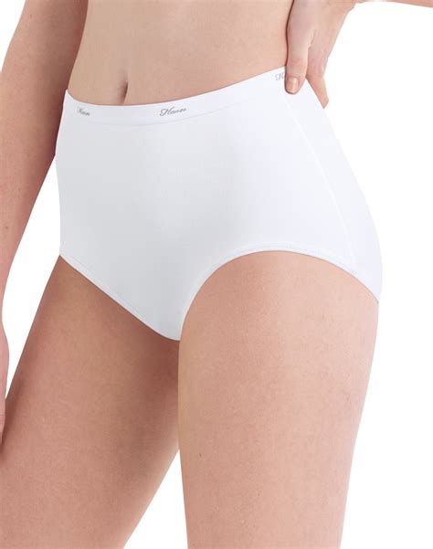 Hanes Women's High-Waisted Brief Underwear, Pure Cotton Comfort ...