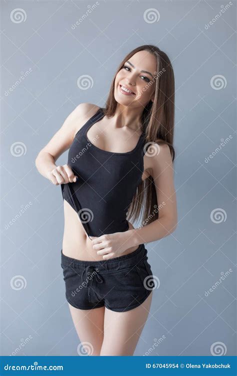 Cute Fit Girl is Showing Her Perfect Body Stock Photo - Image of beauty ...