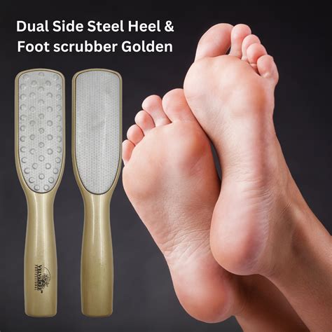 Dual Side Steel Heel & Foot scrubber Golden – Velvetree