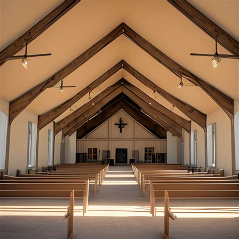 Long church building construction tan - Arthub.ai