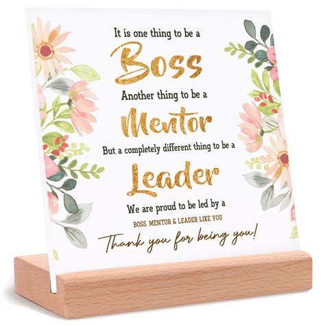 Amazon.com: Boss Lady Gifts for Women - Unique Office Desk Card with Warm Words - Birthday ...