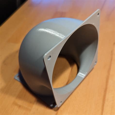 120mm Fan duct 90 degrees two flanges von obri | Kostenloses STL-Modell ...