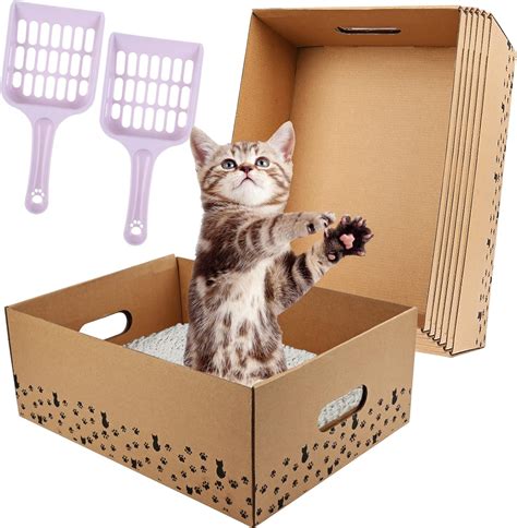 Amazon.com : 12 Pack Disposable Cat Litter Box Kitten Litter Box Kitty ...