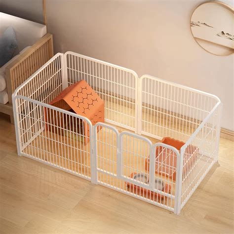 Fhiny Dog Playpen, 6 Panels Indoor Doggy Fence Exercise Pen Portable ...