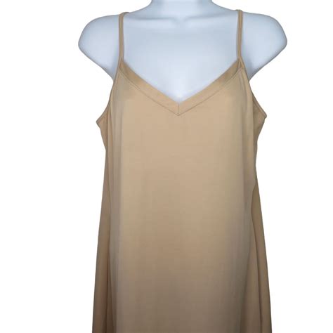 Vintage 80s Vassarette Nude Slip Nightgown Dress Slip… - Gem