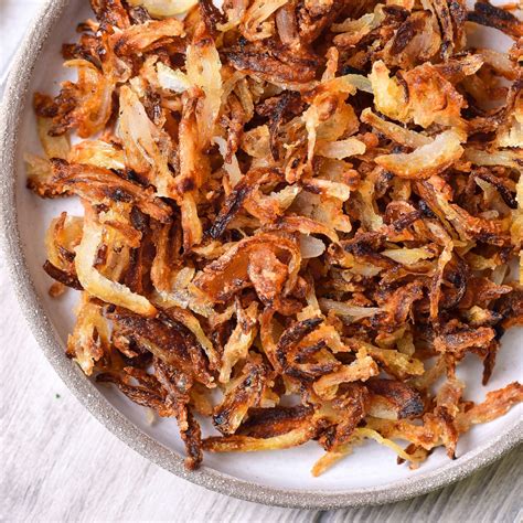 Crispy Gluten-Free Fried Onions (Vegan) - Dish by Dish