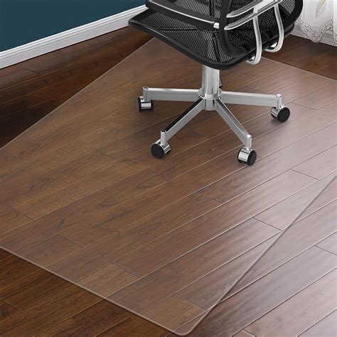 Clear Chair Mat for Hardwood Floor: 48" x 36" Plastic Office Chair Mats ...