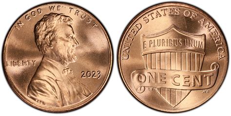 2023 1C Shield, Extra "V", RD (Regular Strike) Lincoln Cent (Modern ...