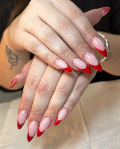 30+ Romantic Red French Tip Nails You Should Try - Nail Designs Daily