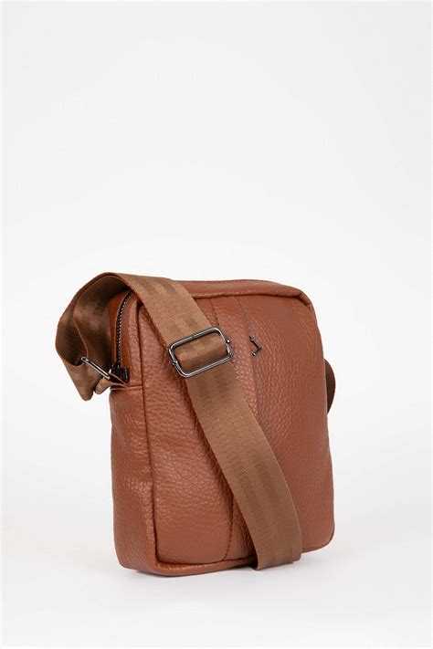 Brown Man Faux Leather Crossbody Bag 2899198 | DeFacto