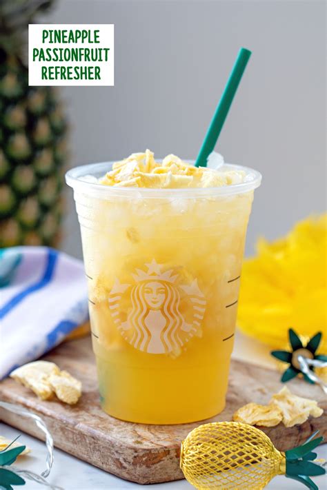 Pineapple Passionfruit Refresher Recipe - We are not Martha