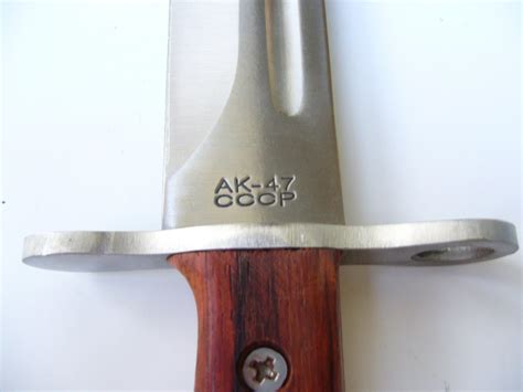 AK-47 Bayonet Knife, Scabbard, 5,7" Blade, Wood, NEW